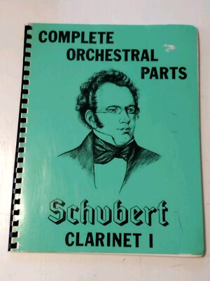 COMPLETE ORCHESTRAL PARTS SCHUBERT CLARINET MUSIC BOOK COMB BOUND EXTREMELY RARE
