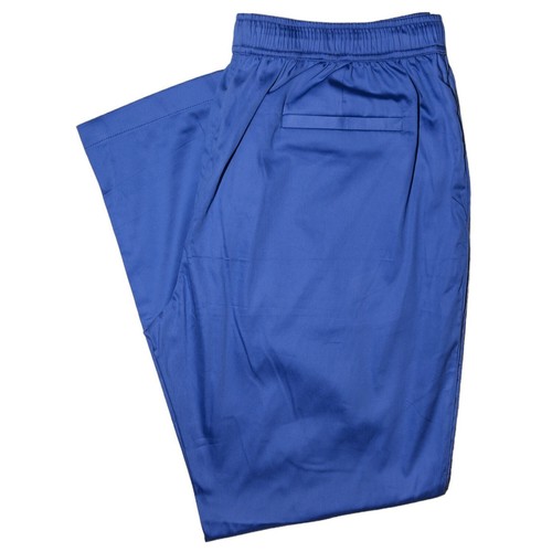 Mens Joggers Drawstring Pants Royal Blue Cotton Loose Harem Casual Chinos Large - Picture 2 of 6