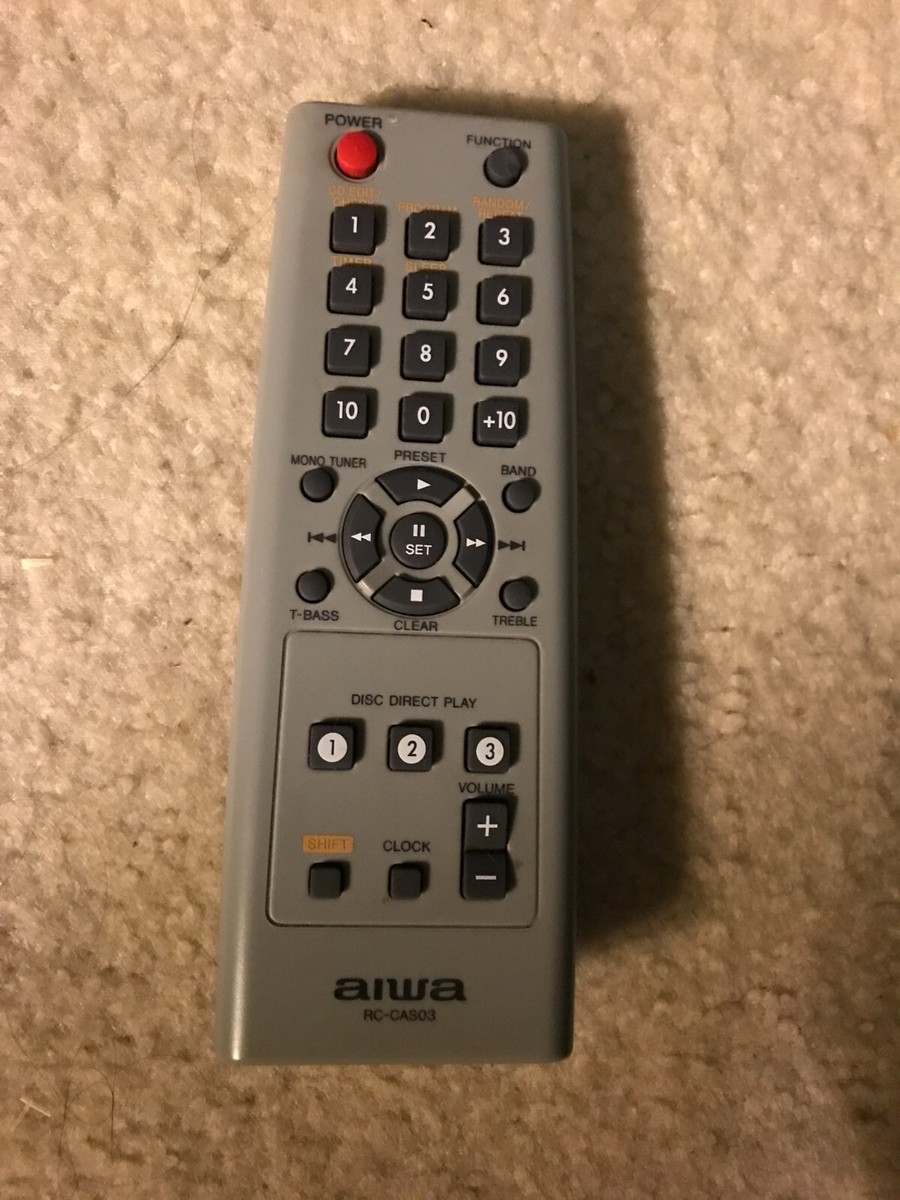 Aiwa Audio System remote control RC-CAS03 OEM Authentic Gray | eBay