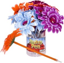 Daisy Flower Pens, Set of 12, Fun Writing Pens for Kids and Adults with Black In