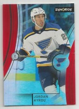 2021-22 UD Synergy JORDAN KYROU Red Parallel #46 ST. LOUIS BLUES