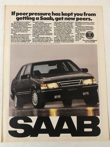 1990 Saab 9000 Vintage Print Ad pa24