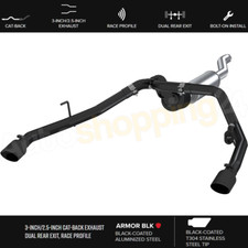 MBRP S5538BLK Dual Rear Exit Catback Exhaust for 20-24 Jeep Gladiator 3.6L V6