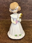 New ListingGrowing Up Birthday Girls Brunette Age 5 1982 Enesco Porcelain Figurine