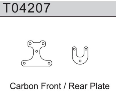 TeamC Carbon Oberdeck vorne / hinten TM4V2 1:10 4WD Comp. Buggy TMC-T04207 