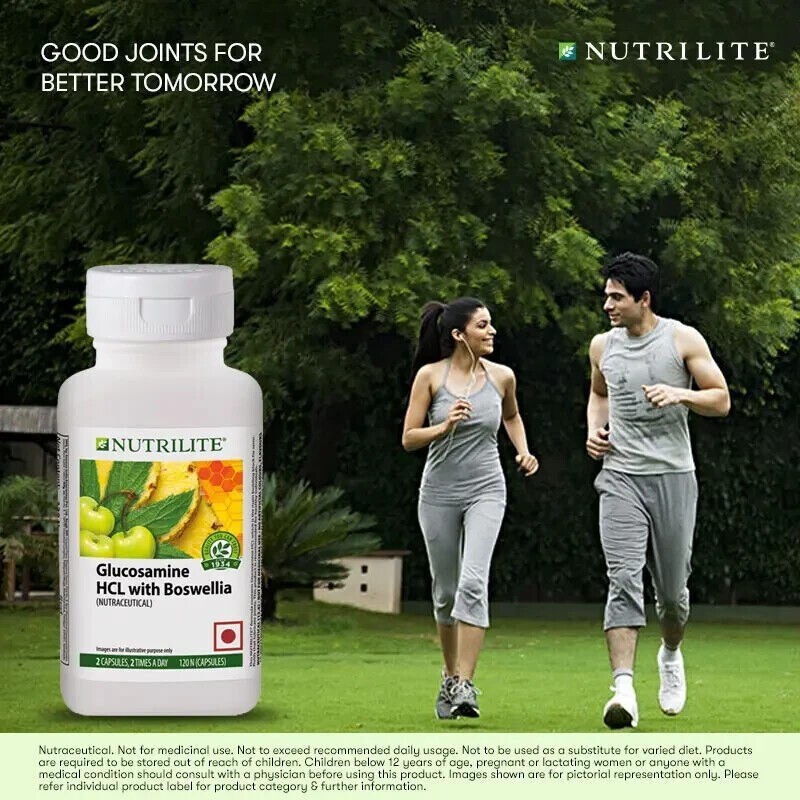 Amway NUTRILITE Glucosamine HCL with Boswellia 120 Tabs For Joints