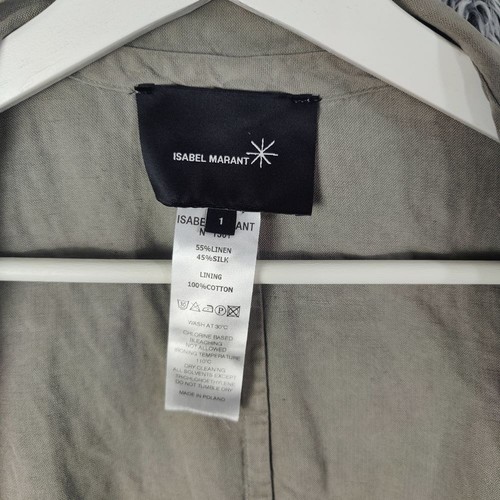 Isabel Marant Linen Silk Military Utility Vest Women SZ 1 US 4 Luxury Safari - Picture 6 of 10