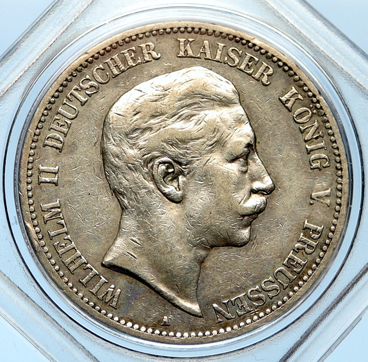 1900 GERMANY GERMAN STATES PRUSSIA WILHELM II Antique Silver 5