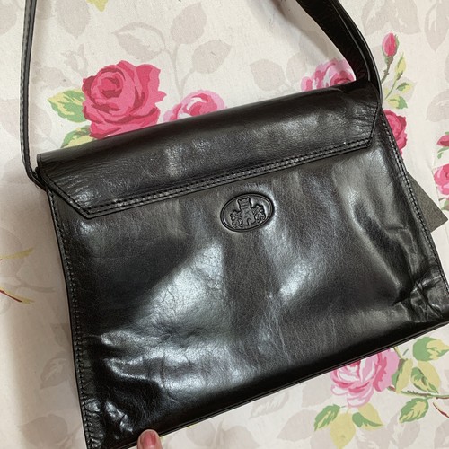 ROWALLAN Black Leather Handbag smart structured, adjustable shoulder strap - Picture 4 of 11