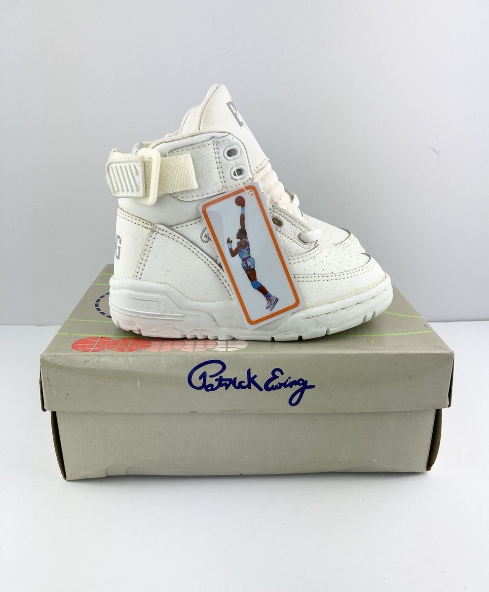 Patrick Ewing 33 HI ホワイト RARE! New/OLD Stock Vintage 1990 Patrick Ewing 33 HI KIDS Sneakers