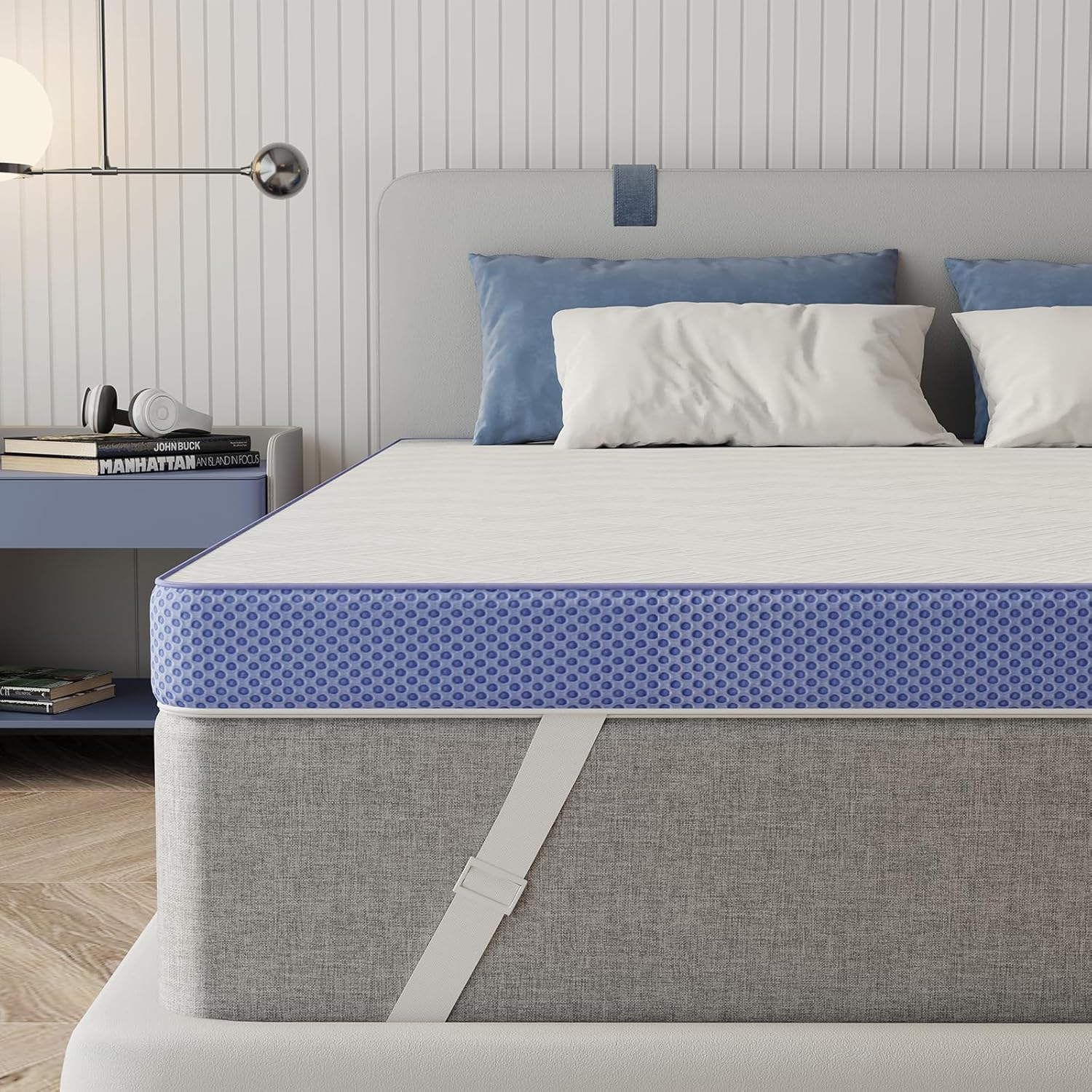 Full Mattress Topper, 3 Inch Memory Foam Cooling Gel Bed Foam Mattress Topper fo