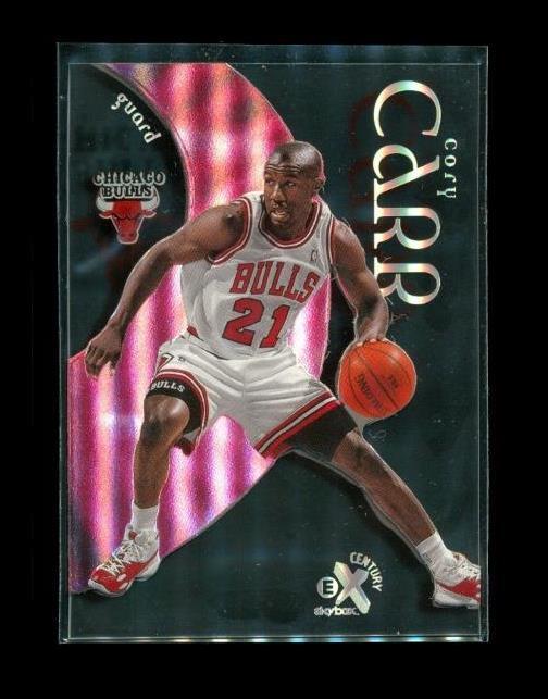 1998-99 SKYBOX EX CENTURY See Thru Holo Basketball Card #71 CORY CARR Bulls