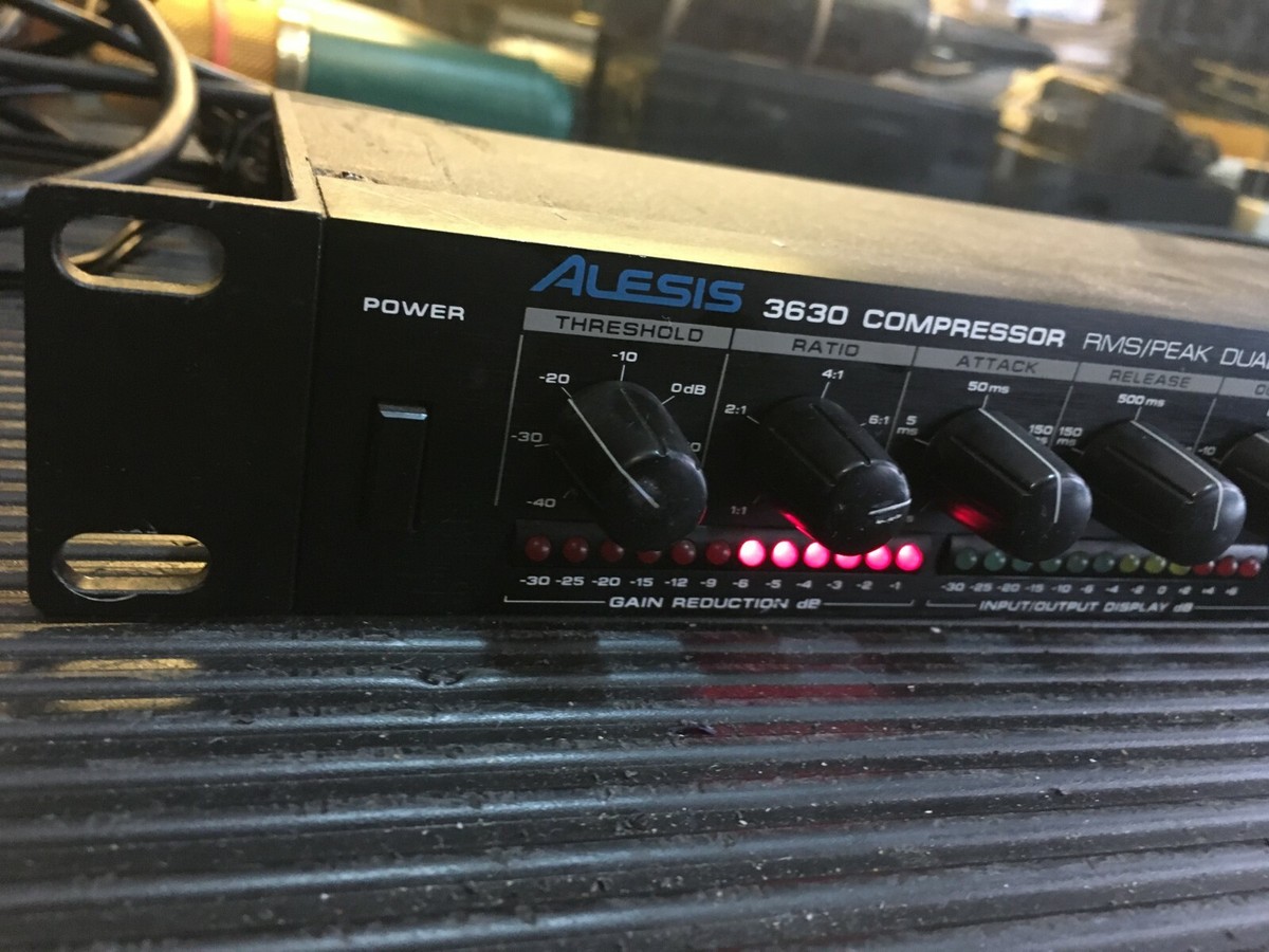 Alesis 3630 Compressor RMS/Peak Dual Ch Compressor Limiter ,No