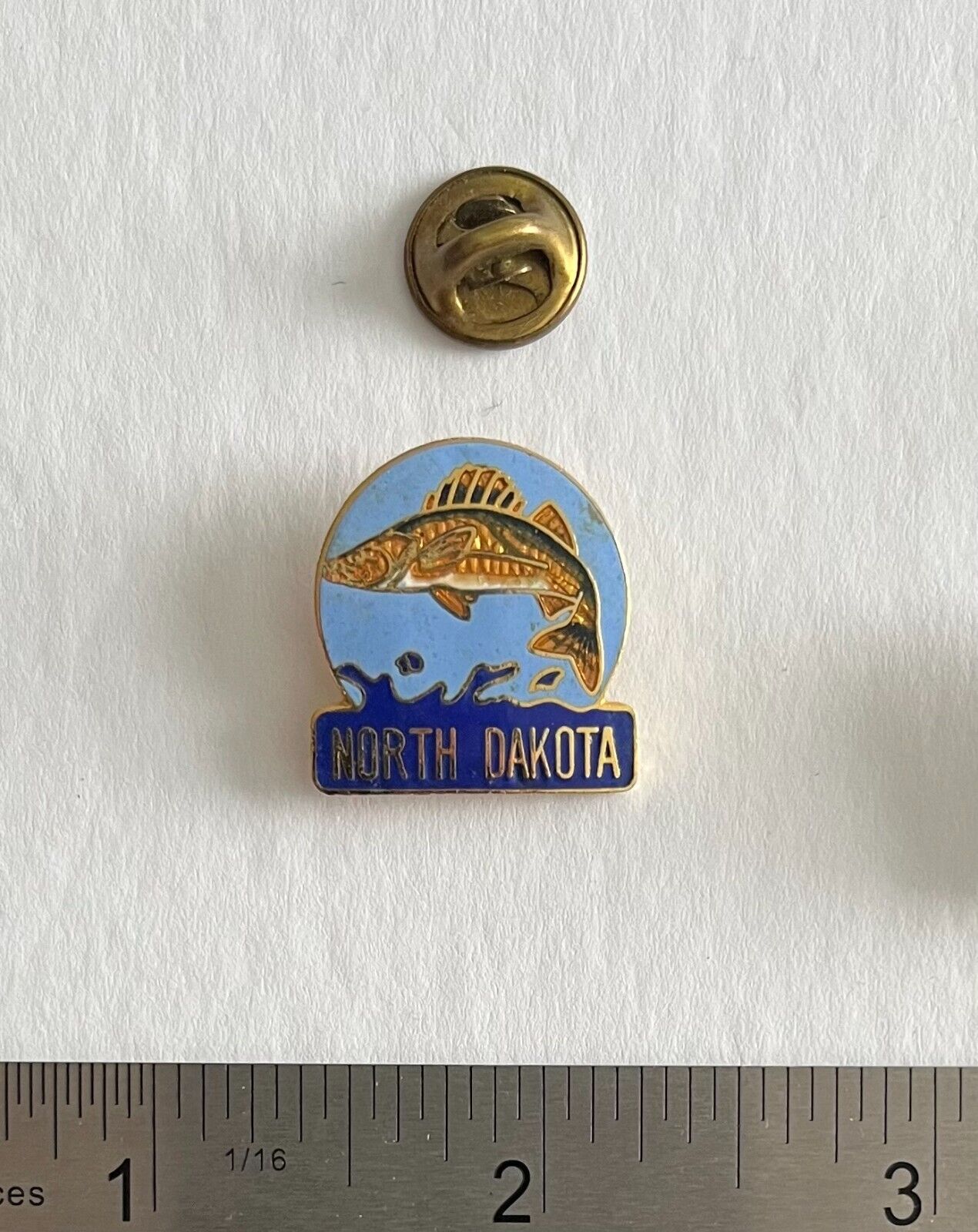 North Dakota - Fishing - Vintage Collector Pin