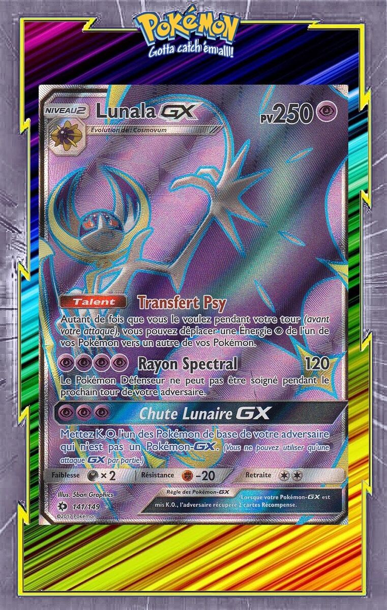 Mavin  CARTE POKEMON RARE SERIE SOLEIL ET LUNE SL 1 pa EX LUNALA