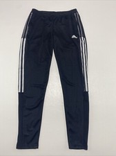 Adidas Prime Green Womens 3 Stripe Black Track Pants Athletic Activewear Size S