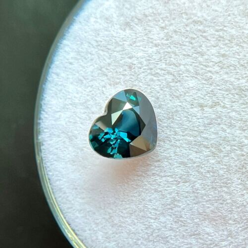 GIA CERTIFIED 1.03ct Deep Blue Sapphire UNTREATED Heart Cut NATURAL 6.2x5.4mm - Picture 5 of 7