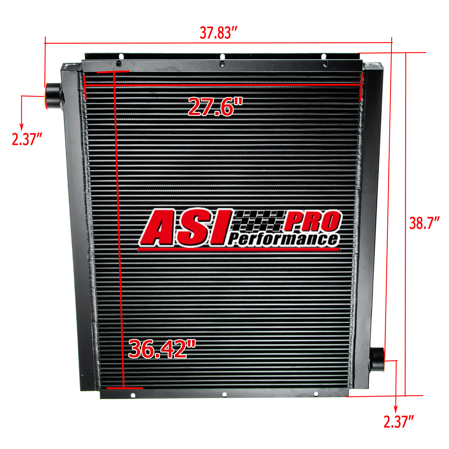 Aluminum Mobile Hydraulic Oil Cooler Heavy Duty Industrial 0-140GPM,250psi,155HP