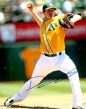 Autographed DAN STRAILY Oakland A's 8x10 Photo w/ COA