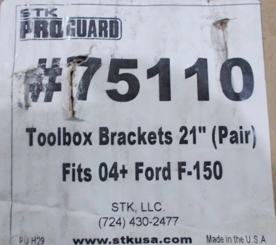 Se adapta a; soportes de caja de herramientas Ford F-150 21" para soporte para dolor de cabeza instalado Foto 4 de 4