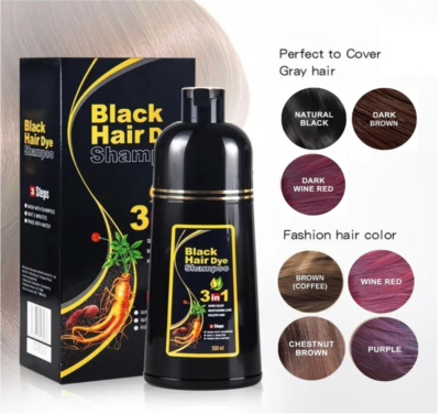 Hair Dye Shampoo 3 in 1 Hair Shampoo Instant Hair Dye Herbal