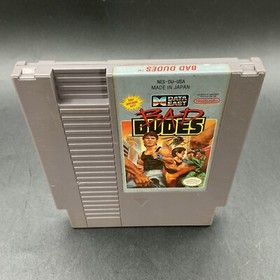Bad Dudes Nintendo (NES, 1989) Data Beast TESTED Cartridge & Sleeve Only