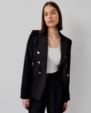 DOUBLE BREASTED BLAZER IN BLACK