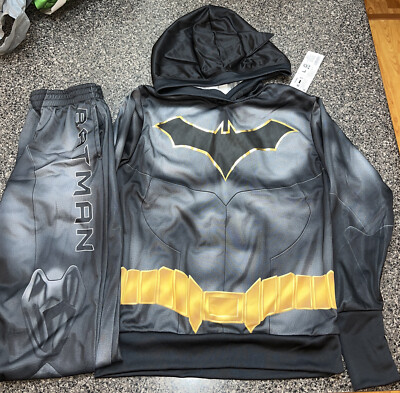 costume pajamas DC Batman anyday heroes large 10-12 kid