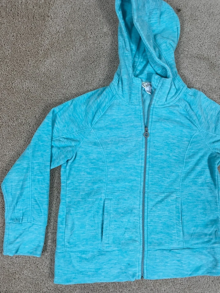 Chaqueta con Capucha Kenneth Cole Cremallera Completa Sin Listar Para Mujer XL Polar Calce Atlético Azul Foto 4 de 4