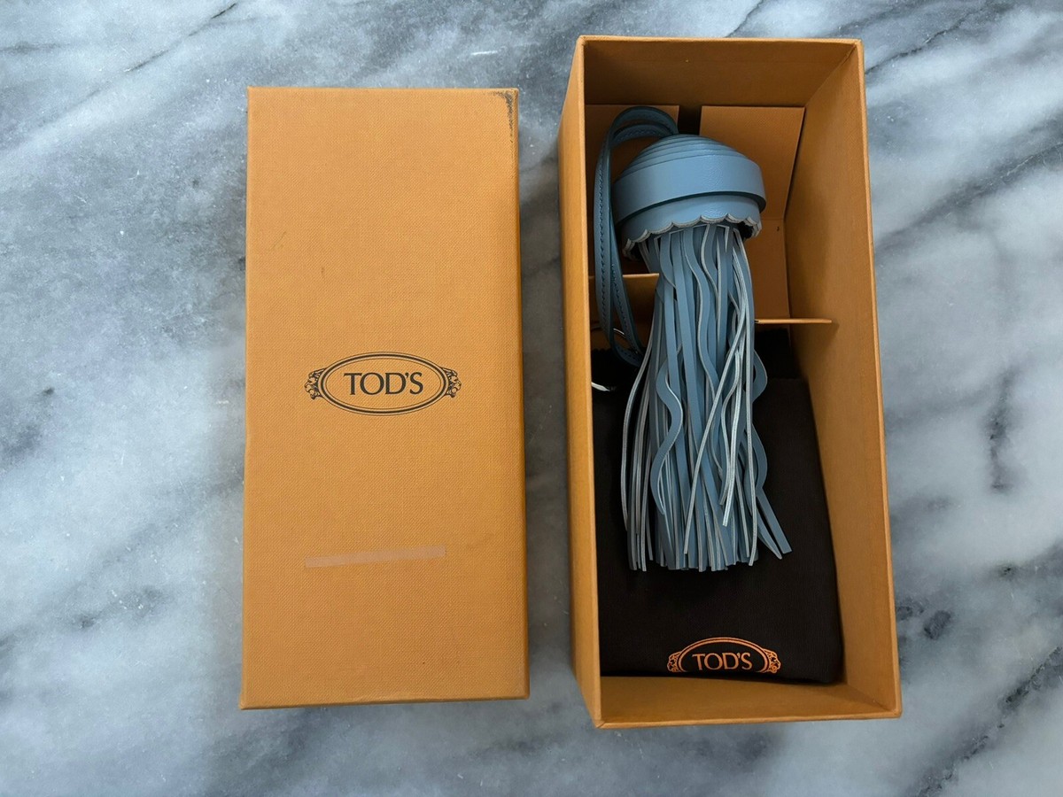 100% Authentic Tod's Jellyfish Leather Keychain- Light Blue | eBay