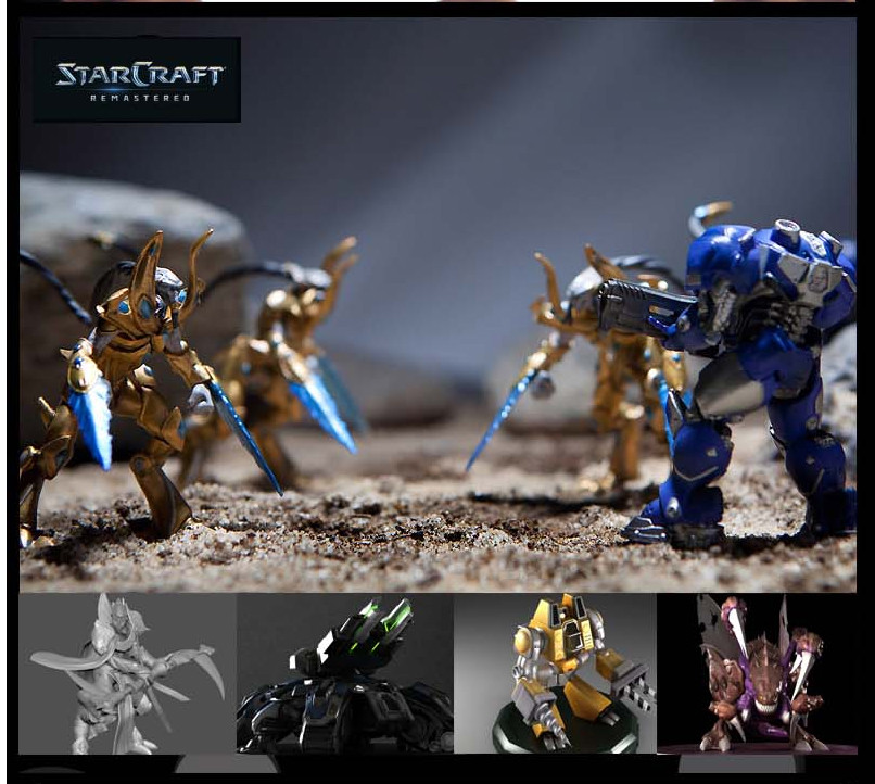 Kotobukiya Starcraft 2 Terran Marine Protoss Zealot Zerg