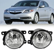 Fit 2013 2014 2015 Acura ILX Bumper Clear Lens Fog Lights Lamp Pair Replacement