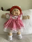 Cabbage Patch 1986 HM5 Red Poodle Single Pony Green Eyes OK Factory