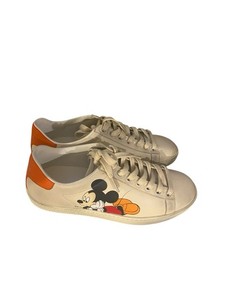 Gucci Ace Mickey Mouse Disney Beige Multi Leather Sneakers Sz 37+ US 7.5w NEW Gucci | Shoes | Gucci Plain Leather Sneakers Model 4233 All  main image 4