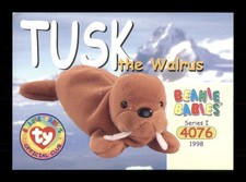 4076 Ty Beanie Baby Tusk The Walrus 140 1998 Series 1 Trading Card TCG CCG