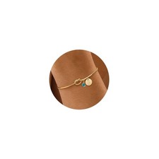 Initial Birthstone Gold Bracelets for Women Trendy 14K Gold Plated Letter A-Z In