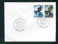 1967 Belgium Europa FDC. Berchen First day cover. Cogwheels