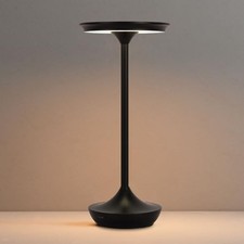 LED Cordless Table Lamp Rechargeable,Portable 6000mAh Battery Outdoor Black