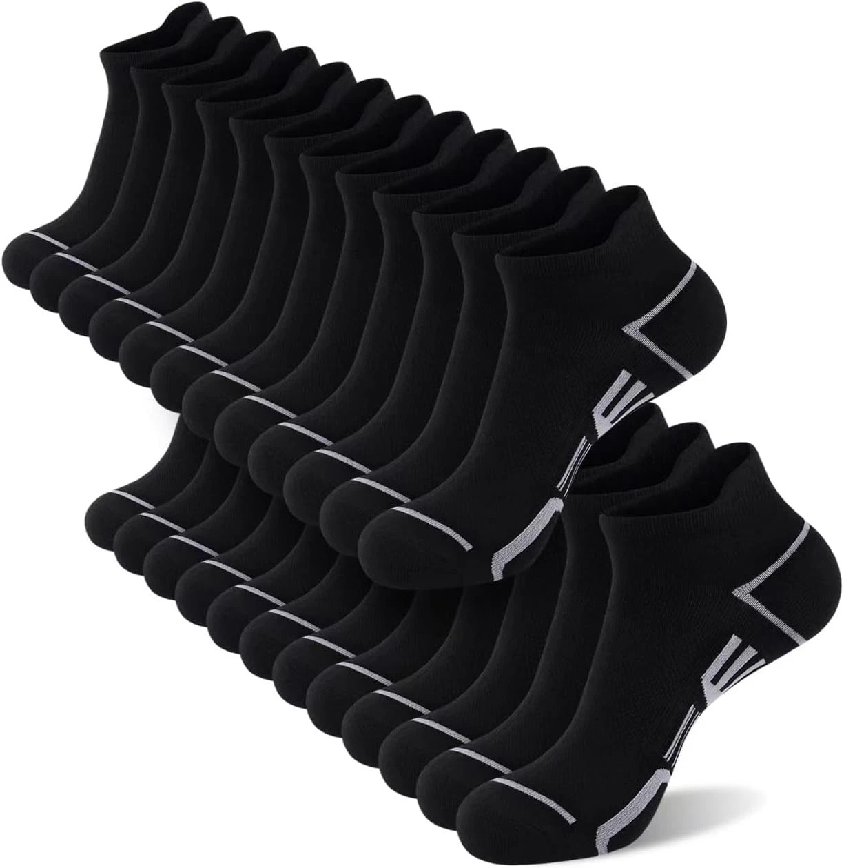 shnn 12 Pairs Mens Ankle Socks Athletic Casual Low Cut Short Socks for Men With