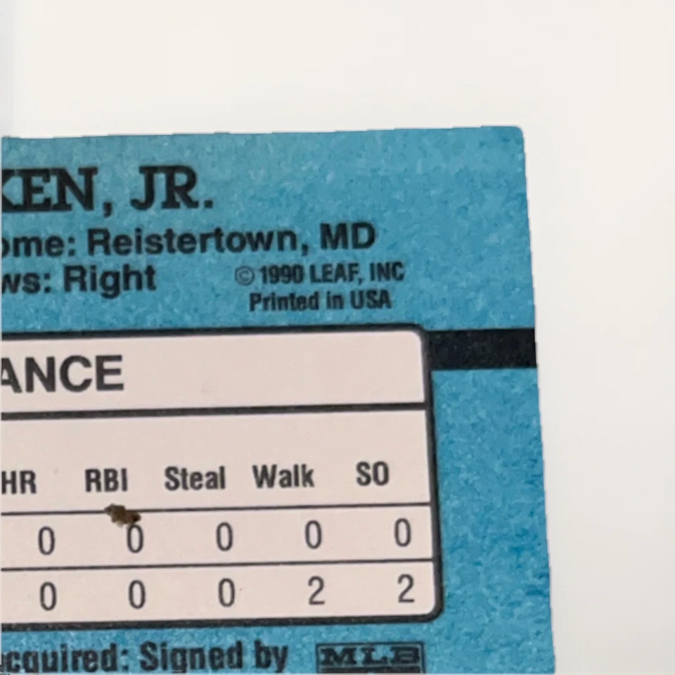 1991 Donruss Cal Ripken Jr All Star Error Card No Dot After INC - Image 2 of 4