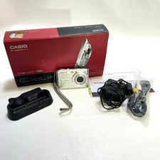 Casio Exilim EX-S600 6MP Digital Camera Silver w/ Box Charger Tested Works