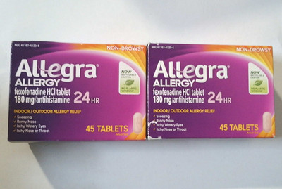 Pack 2 ALLEGRA 24-Hour Indoor And Outdoor Allergy Relief 180mg 90 Tablets 2027+