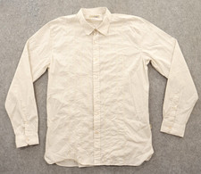 Ted Baker London Shirt Mens Large 4 Pink Beige Button Long Sleeve Striped