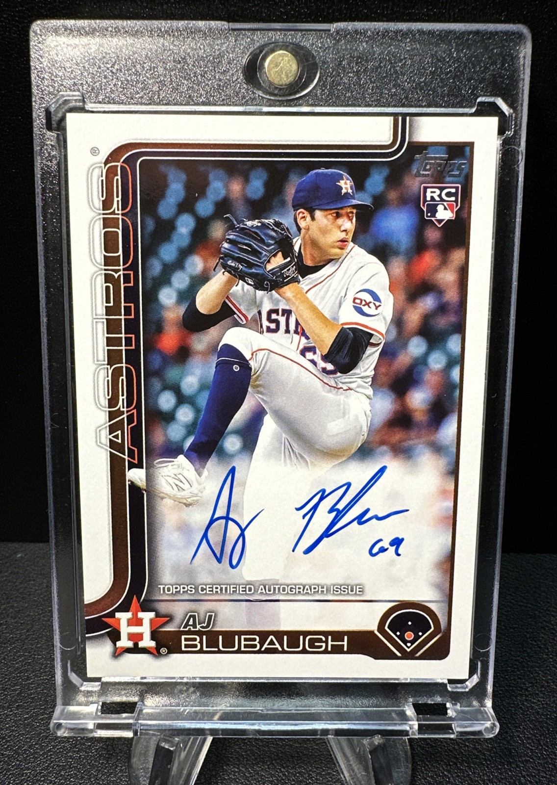 2025 Topps Update AJ Blubaugh Real One Auto RC #US177 Houston Astros