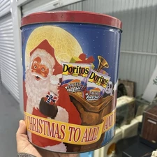 RARE Vintage Doritos Frito Lay Nacho Cheese Tortilla Chips Empty Chip Can