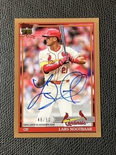 Lars Nootbaar Auto /50 Gold On Card 2026 Topps Series 1 1991 #91A-LN Cardinals