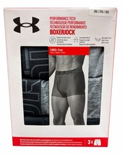 New Under Armour UA Performance Tech 3" 3-Pack Boxerjock Briefs Men's Size XXL