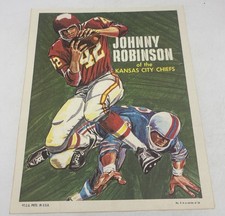 1970 Topps Football Insert Poster #9 - JOHNNY ROBINSON, KANSAS CITY CHIEFS