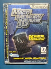 Mega Memory 16MB Memory Manager Playstation 2, PS2 Case Manual  Disc - Tested