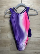 NEW GK Elite Pink Purple Leotard Size Adult Medium AM Gymnastics Tank